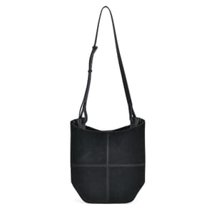 Italy Retro Noble Collection Black Genuine Leather Hobo Shoulder Bag with Shoulder Strap