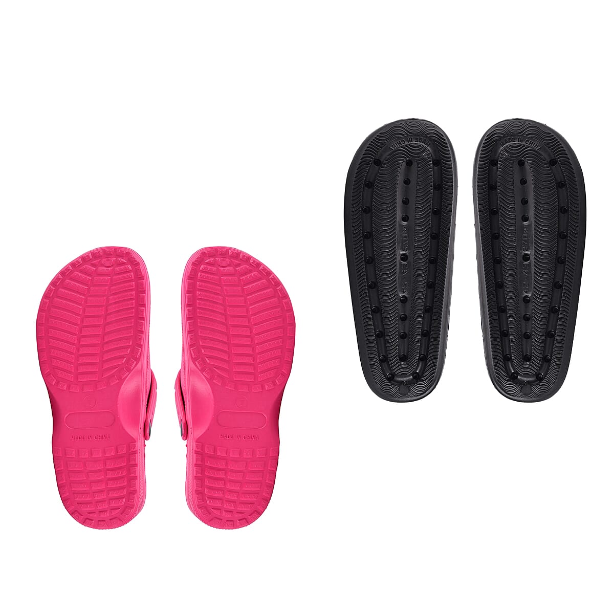 Women’s Set of 2 EVA Black Sandal and Pink Clog – Size 7 image number 3
