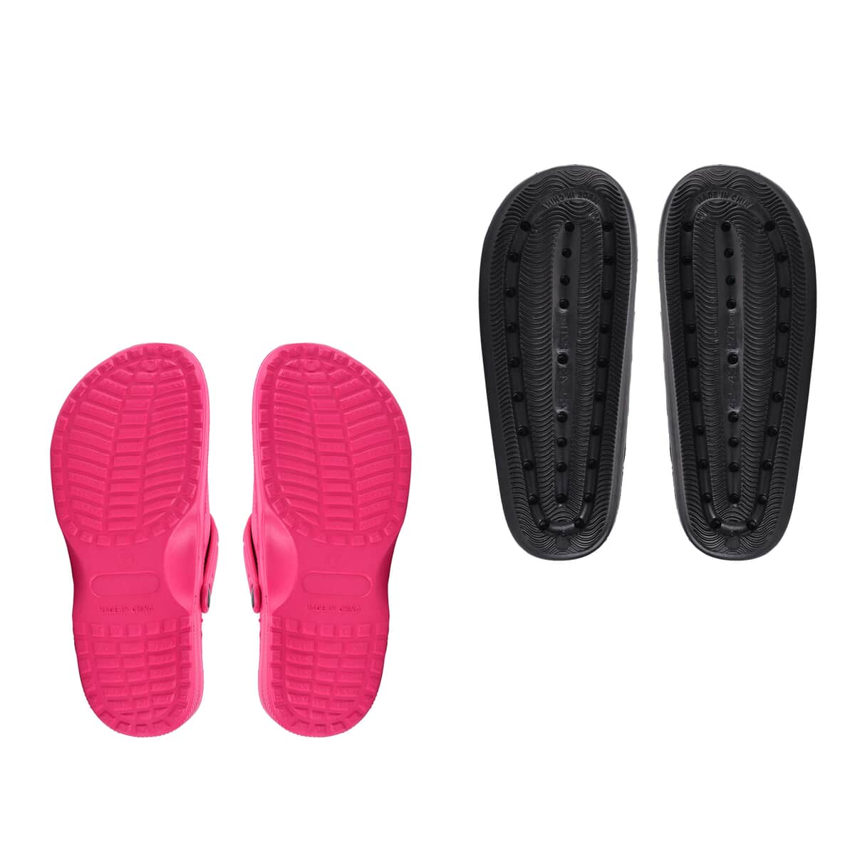 Women's Set of 2 EVA Black Sandal and Pink Clog – Size 10 image number 3