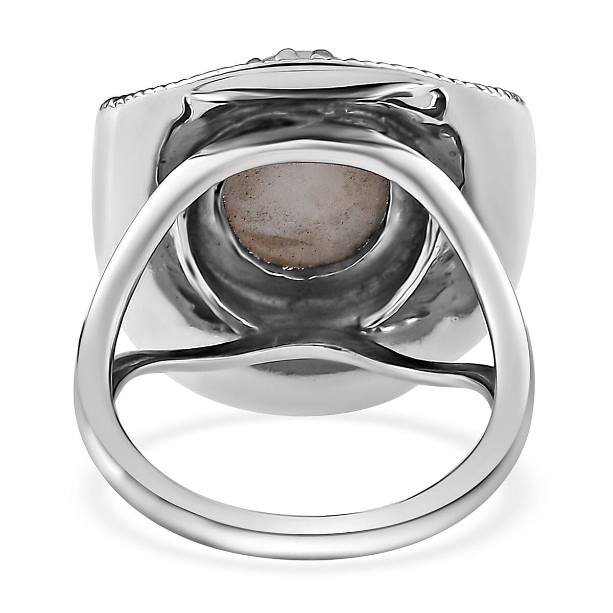 Artisan Crafted White Buffalo Cowboy Hat Ring in Sterling Silver (Size 6.0) 5.35 ctw image number 4