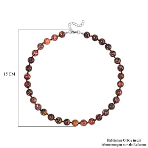 Leopard jasper 230.55 ctw Necklace in Stainless Steel 18 Inches
