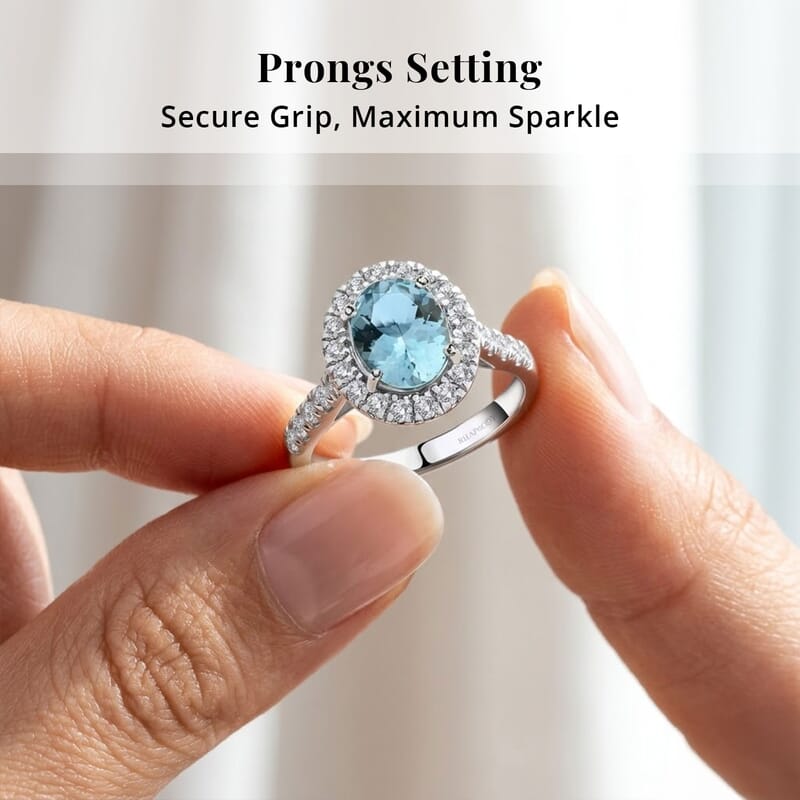 Certified & Appraised Rhapsody AAAA Santa Maria Aquamarine and E-F VS2 Diamond 2.50 ctw Halo Ring in 950 Platinum (Size 10) 6 Grams