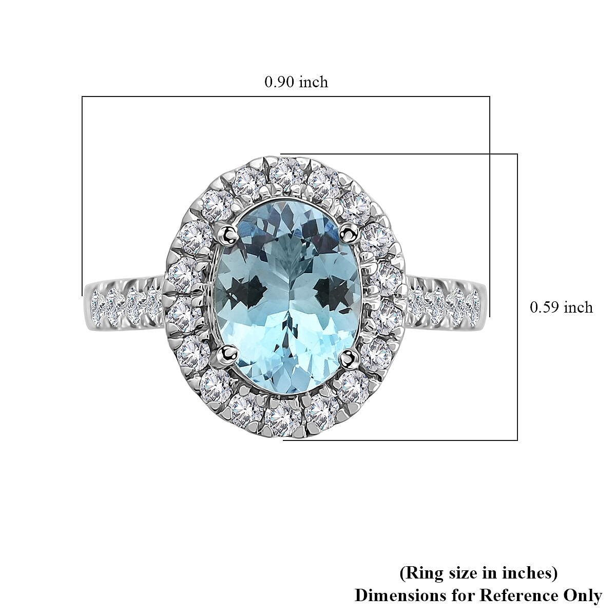 Certified & Appraised Rhapsody AAAA Santa Maria Aquamarine and E-F VS2 Diamond 2.50 ctw Halo Ring in 950 Platinum (Size 5.5) 6 Grams image number 4
