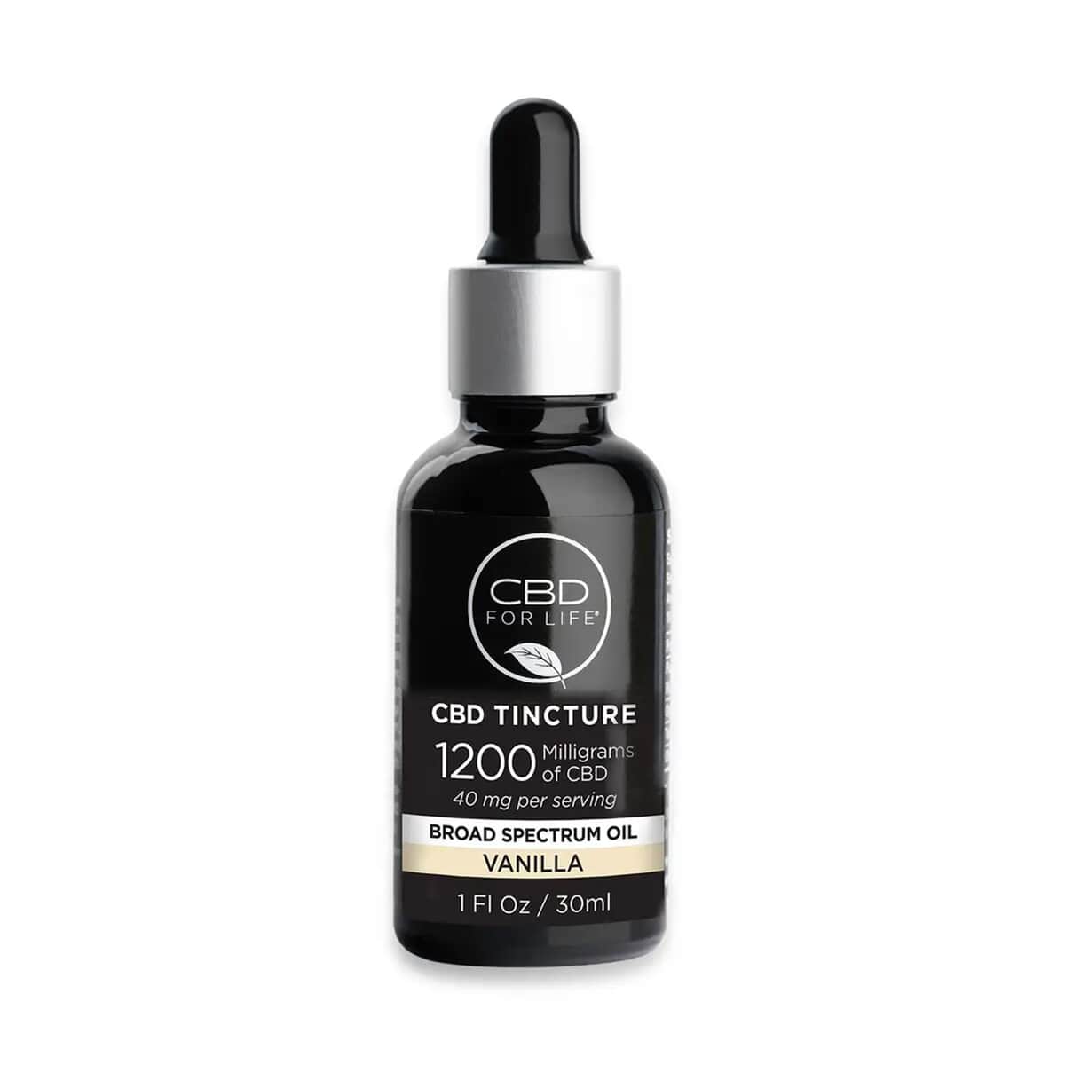 CBD For Life 1200mg Vanilla Tincture - 1 fl oz (Ships in 8-10 Business Days) image number 0