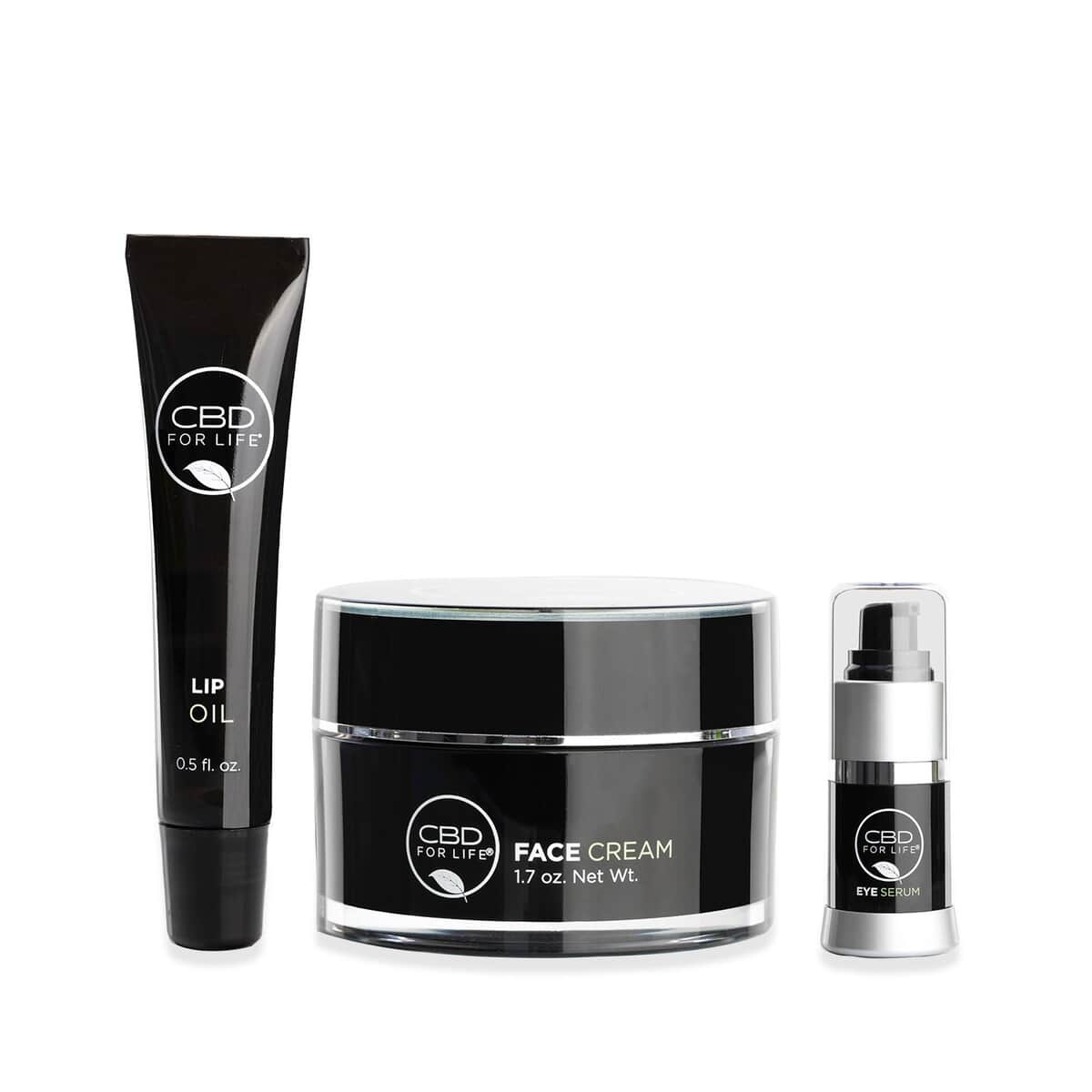 CBD For Life Skincare Essentials -Lip Oil, Eye Serum & Face Cream, Skincare Combo Pack For Moisturizing image number 0