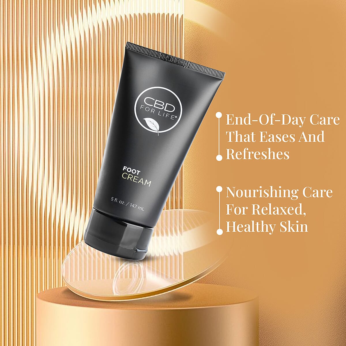 CBD For Life Foot Cream - 500 mg CBD - 5 fl oz, Maximum Moisturizing Lotion For Long Lasting Protection from Dryness Suitable For All Skin Type image number 2