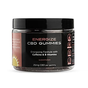 CBD For Life Energy Gummies Watermelon Flavor 30 Ct, Non Addictive Vegan Melatonin Gummies - 25 mg CBD