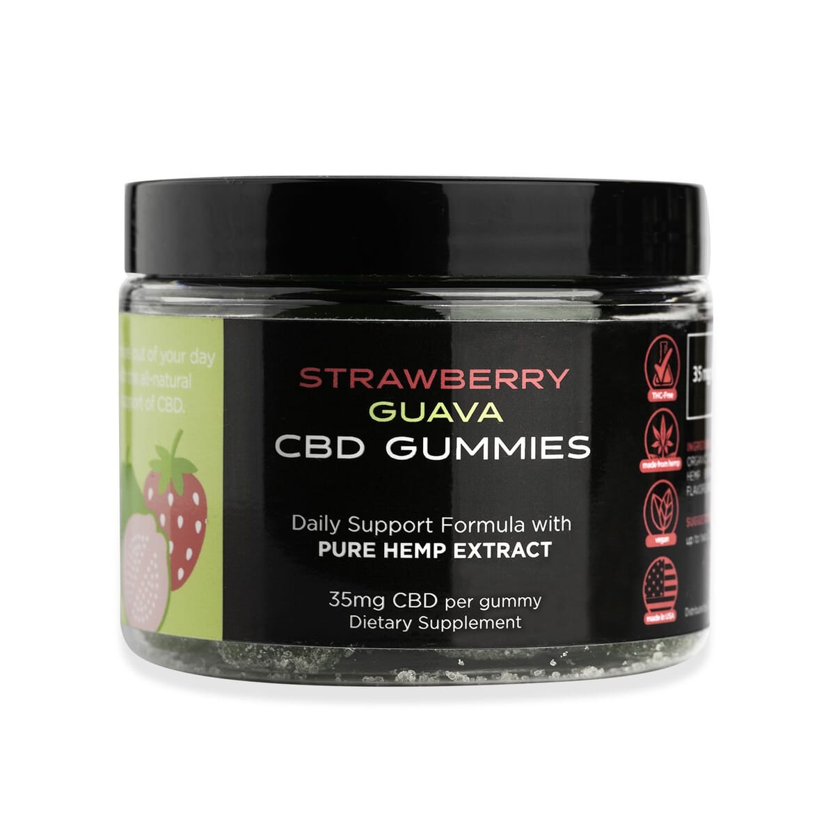 CBD For Life Strawberry Guava Gummies - 30 Ct, Non Addictive Vegan Melatonin Gummies - 35 mg CBD image number 0