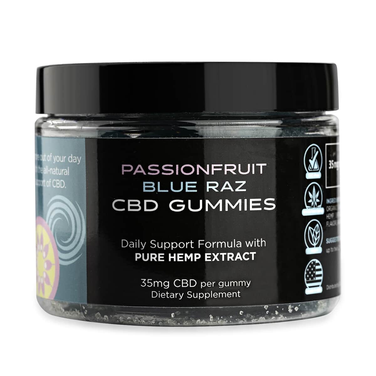 CBD For Life Passionfruit Blue Raz Gummies 30 Ct - 35 mg CBD image number 0