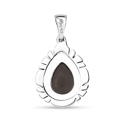 Artisan Crafted Canadian Ammolite Pendant in Sterling Silver