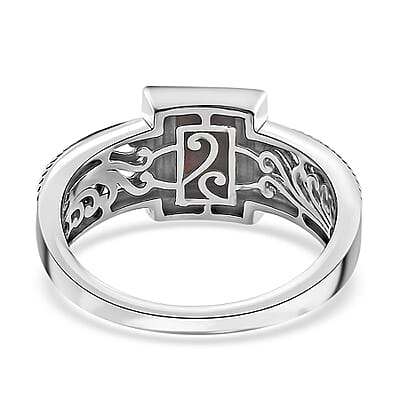 Artisan Crafted Canadian Ammolite Ring in Sterling Silver (Size 10.0)