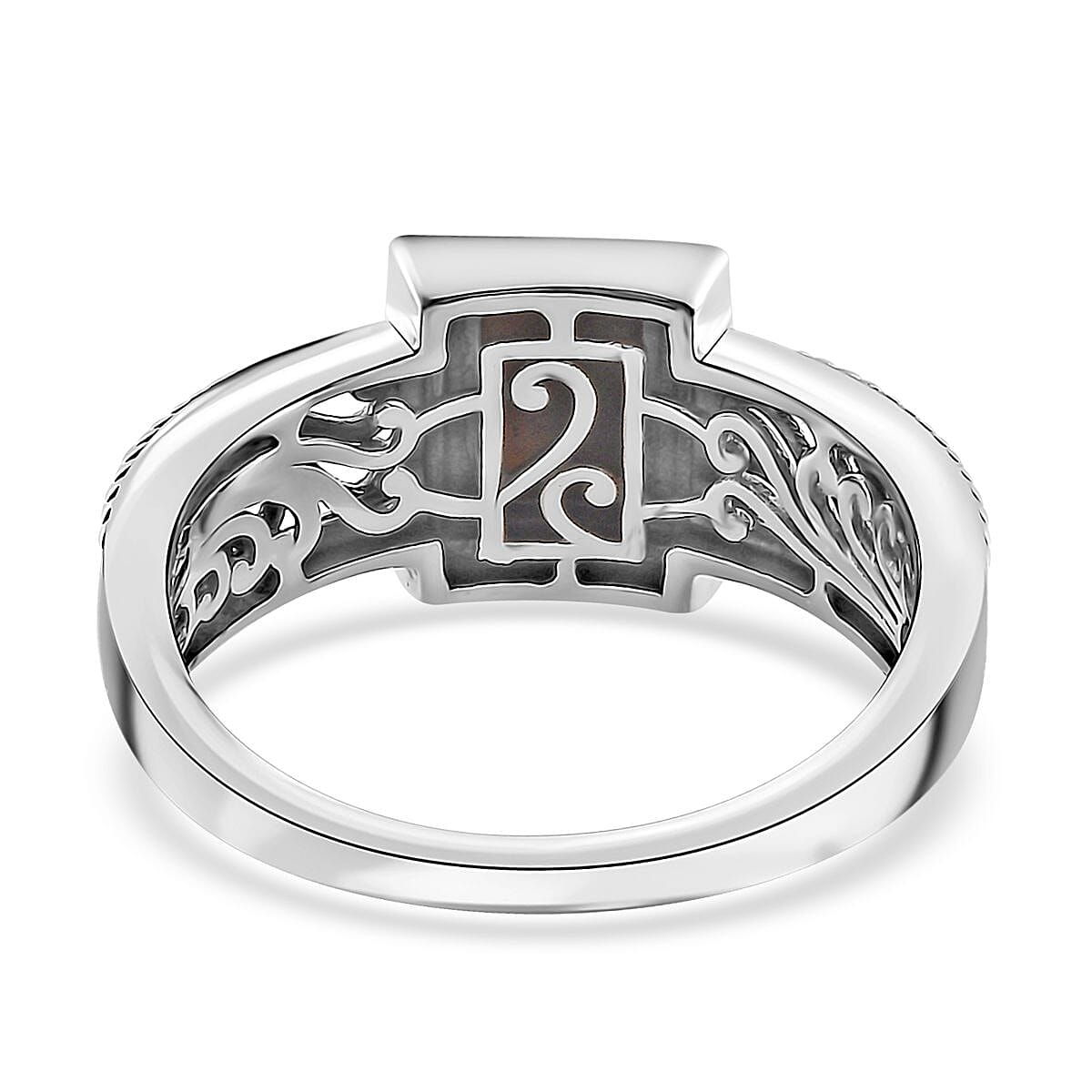 Artisan Crafted Canadian Ammolite Ring in Sterling Silver (Size 7.0) image number 4