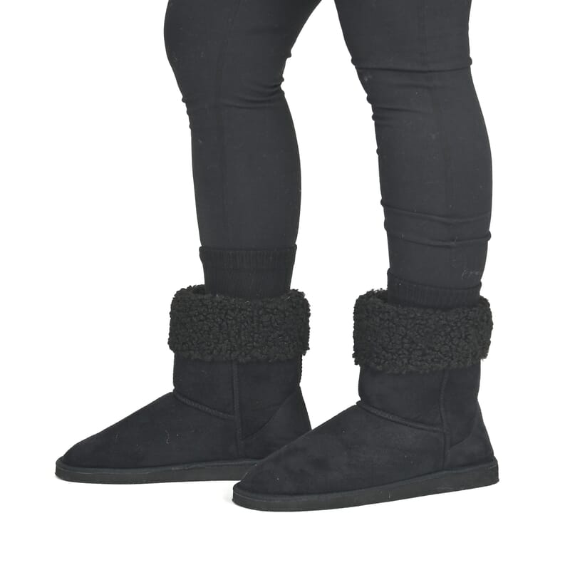 Chatz Women's Winter Boot, Stylish And Comfortable Ankle Length Slip On Boots For Women - Black (Size 6.00)