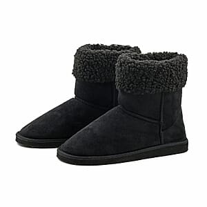 Chatz Women's Winter Boot, Stylish And Comfortable Ankle Length Slip On Boots For Women - Black (Size 8.00)