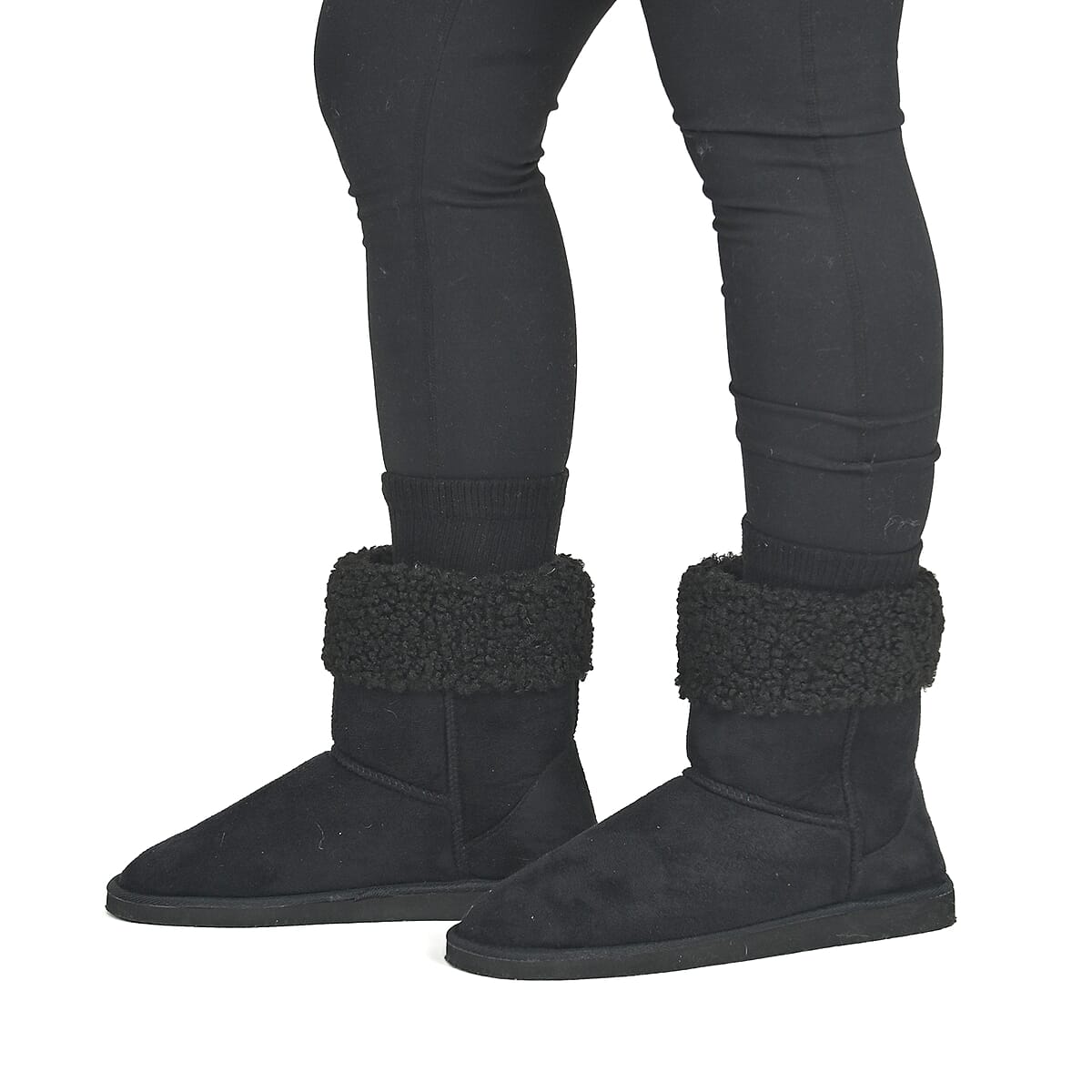 Chatz Women's Winter Boot, Stylish And Comfortable Ankle Length Slip On Boots For Women - Black (Size 8.00) image number 1