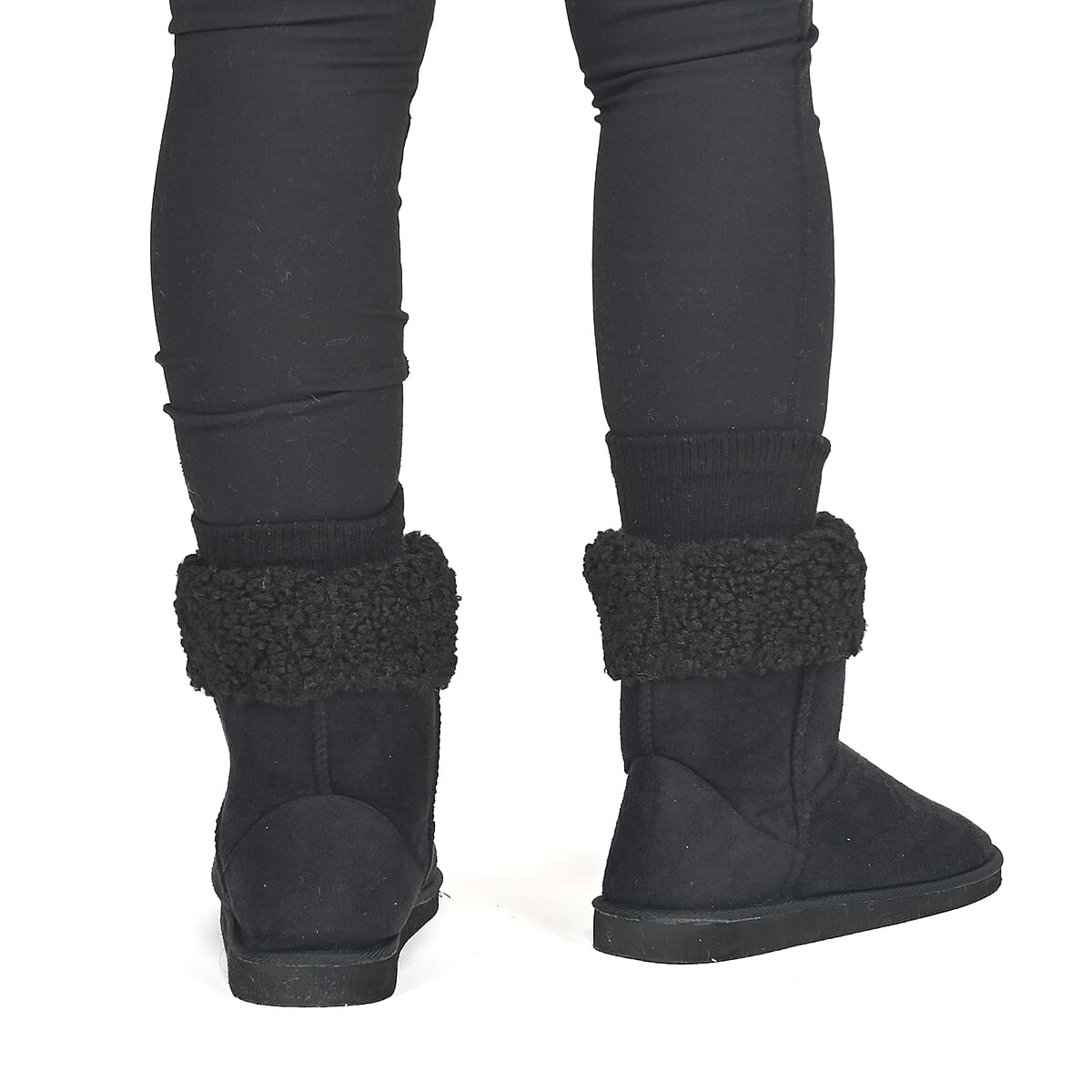 Chatz Women's Winter Boot, Stylish And Comfortable Ankle Length Slip On Boots For Women - Black (Size 8.00) image number 2