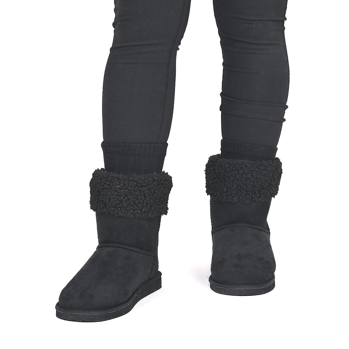 Chatz Women's Winter Boot, Stylish And Comfortable Ankle Length Slip On Boots For Women - Black (Size 8.00) image number 3