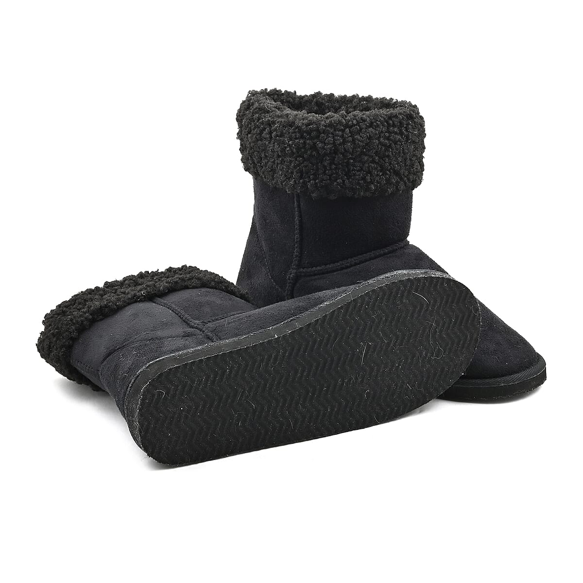 Chatz Women's Winter Boot, Stylish And Comfortable Ankle Length Slip On Boots For Women - Black (Size 8.00) image number 4