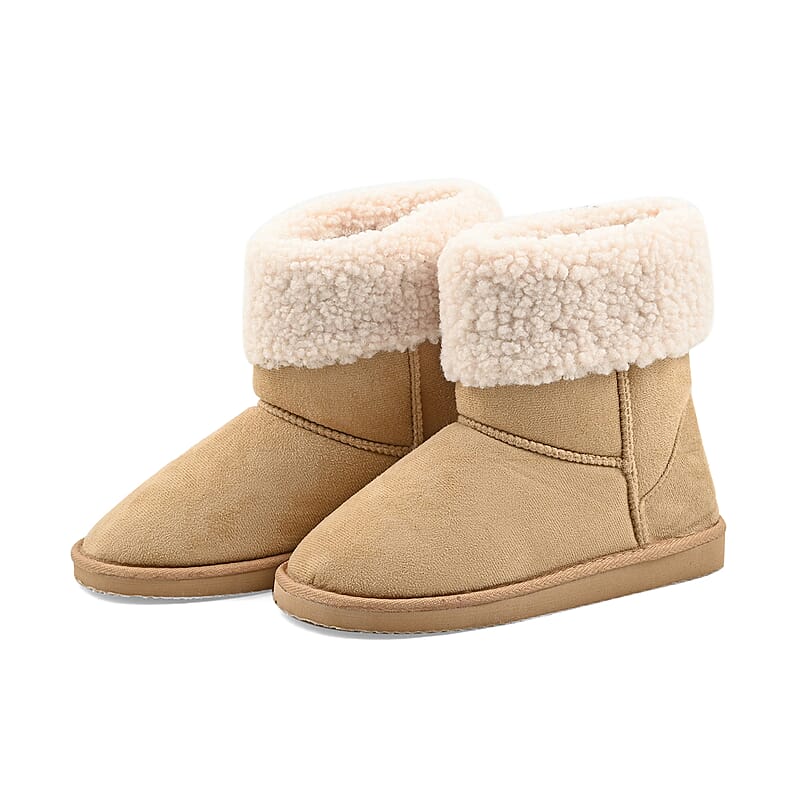 Chatz Women's Winter Boot, Stylish And Comfortable Ankle Length Slip On Boots For Women- Tan (Size 6.00)