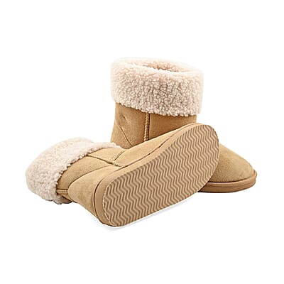 Chatz Women's Winter Boot, Stylish And Comfortable Ankle Length Slip On Boots For Women- Tan (Size 6.00)