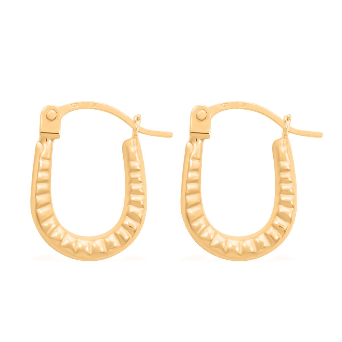 14K Yellow Gold Hoop Earrings 0.34 Grams image number 3