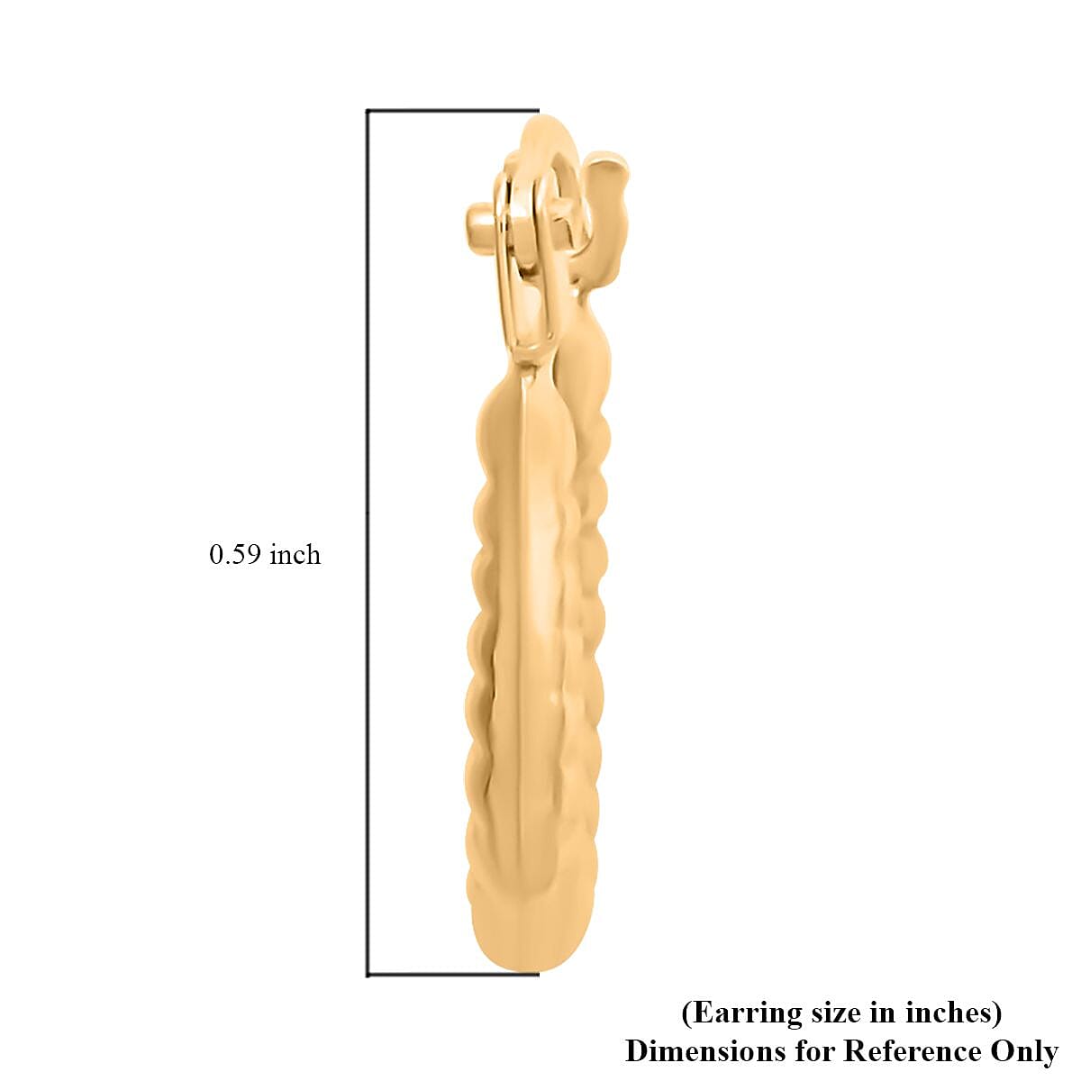14K Yellow Gold Hoop Earrings 0.34 Grams