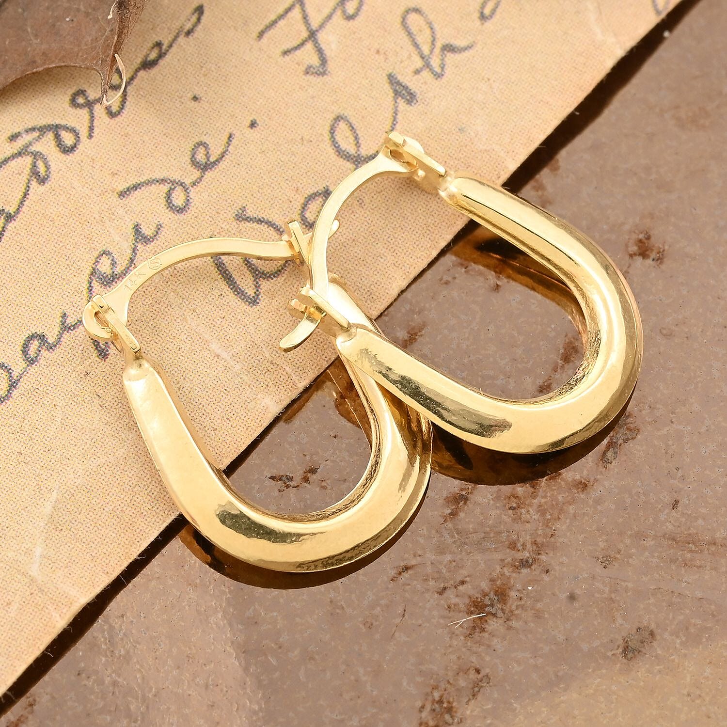 14K Yellow Gold Hoop Earrings 0.33 Grams