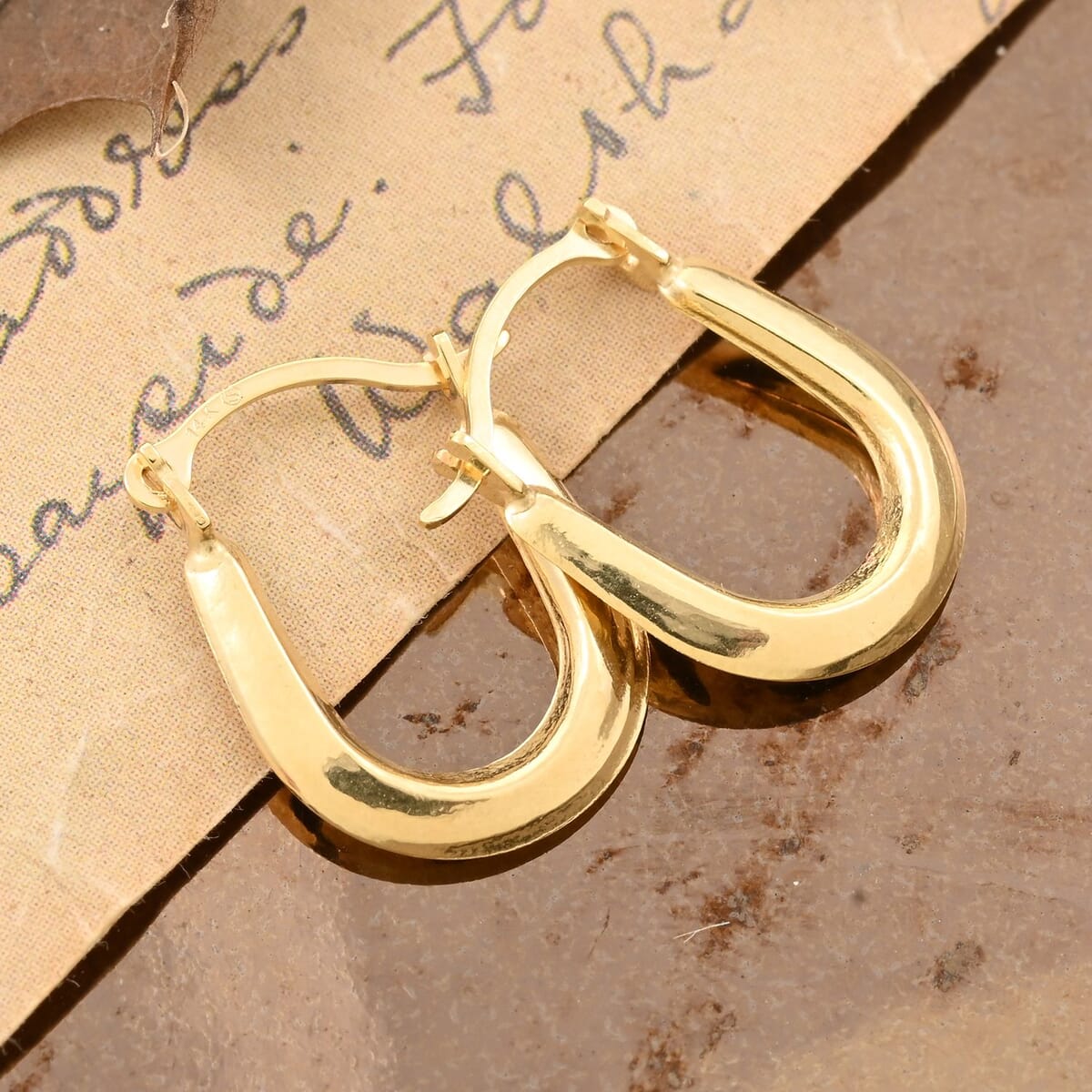 14K Yellow Gold Hoop Earrings 0.33 Grams image number 1