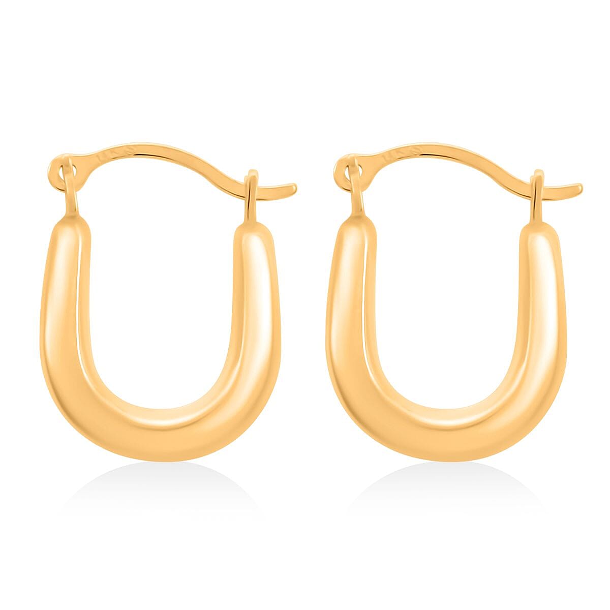 14K Yellow Gold Hoop Earrings 0.33 Grams