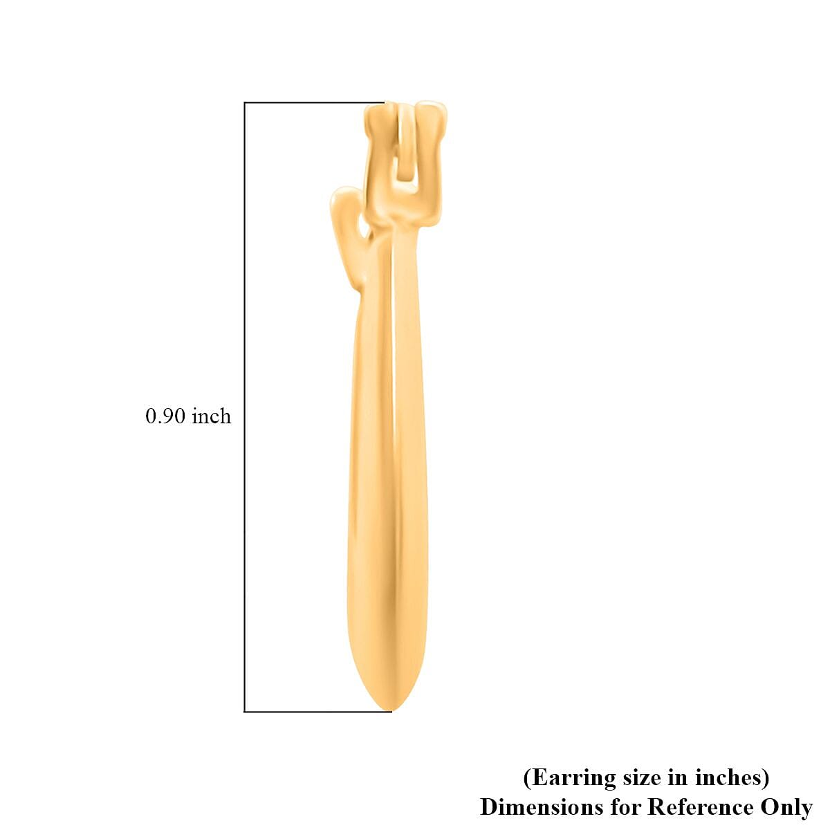 14K Yellow Gold Hoop Earrings 0.33 Grams