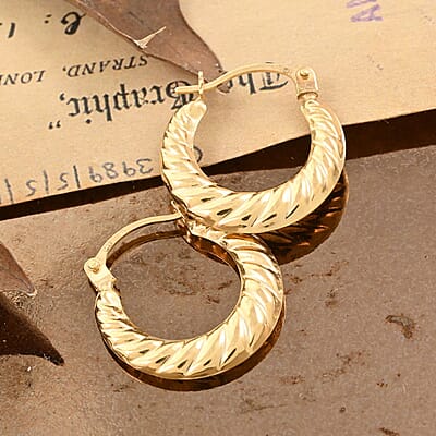 Hoop Earrings in14K Yellow Gold 0.50 Grams