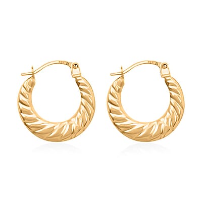 Hoop Earrings in14K Yellow Gold 0.50 Grams