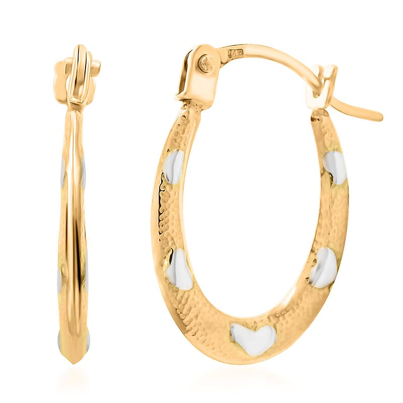 14K Yellow Gold Hoop Earrings 0.37 Grams