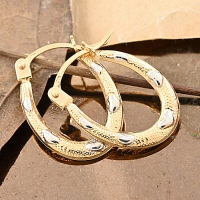 14K Yellow Gold Hoop Earrings 0.37 Grams