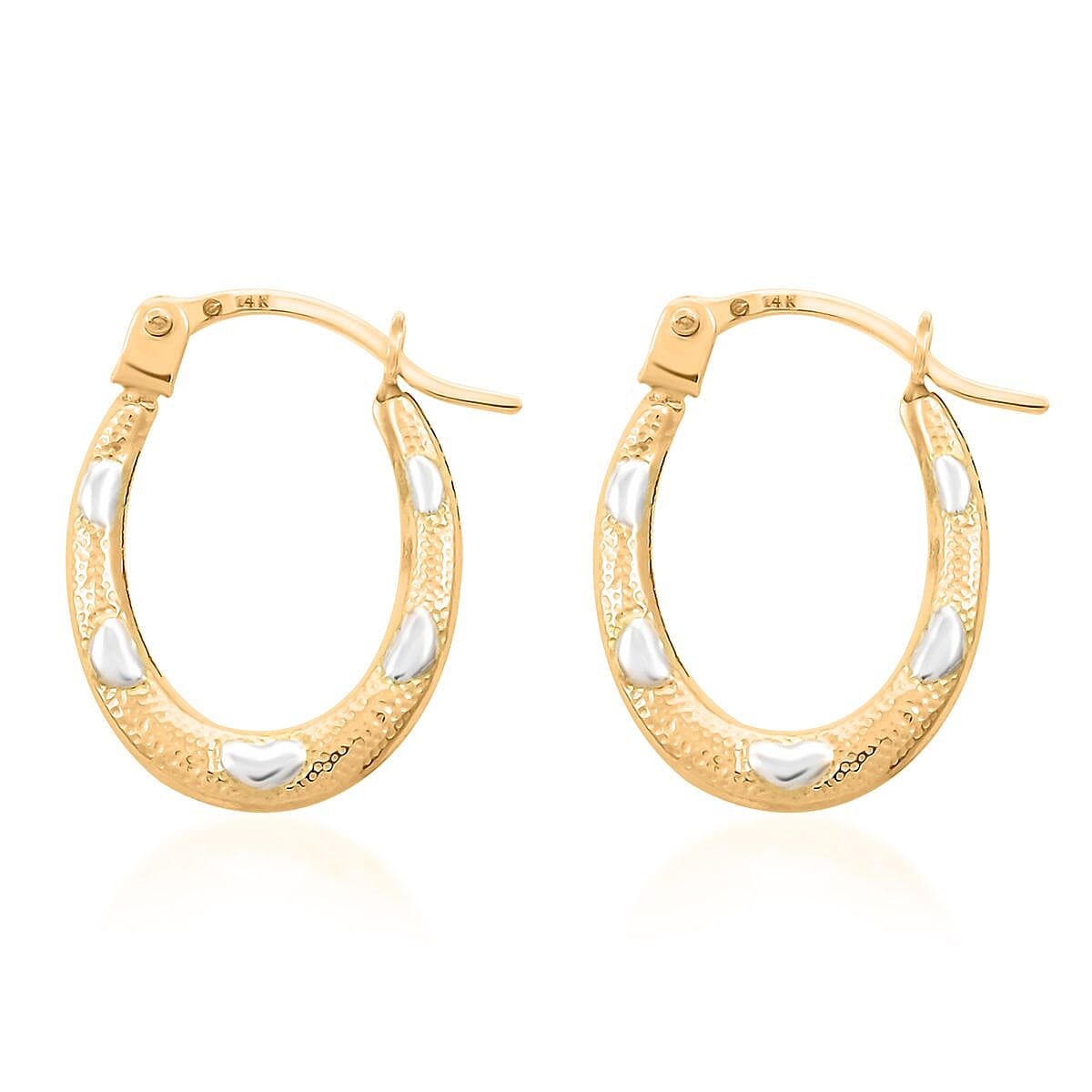 14K Yellow Gold Hoop Earrings 0.37 Grams