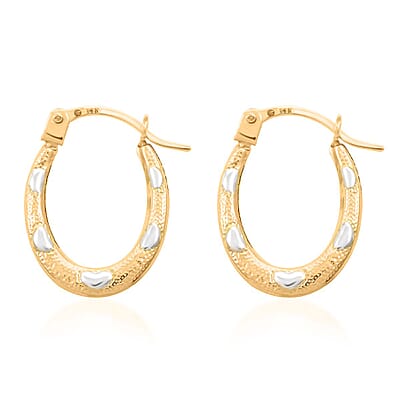14K Yellow Gold Hoop Earrings 0.37 Grams