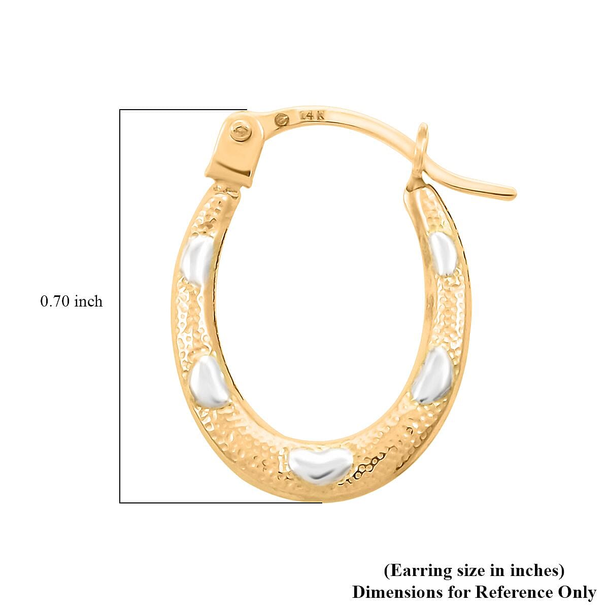 14K Yellow Gold Hoop Earrings 0.37 Grams image number 4