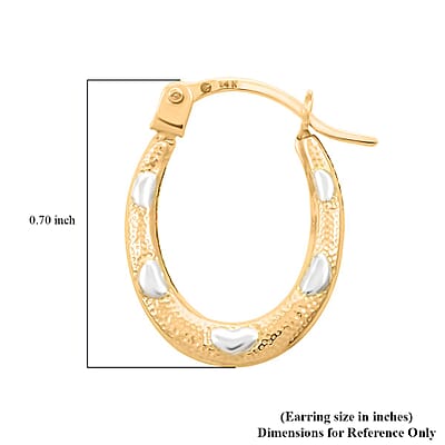 14K Yellow Gold Hoop Earrings 0.37 Grams