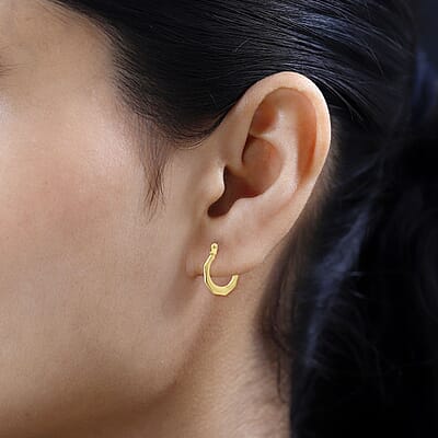 14K Yellow Gold Hoop Earrings 0.36 Grams