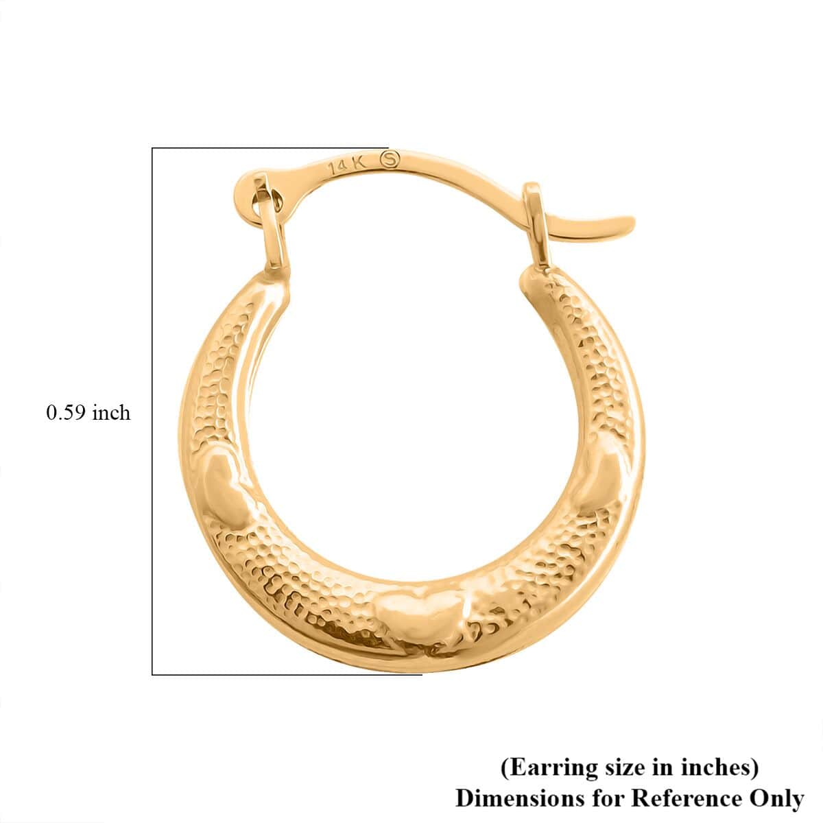 14K Yellow Gold Hoop Earrings 0.34 Grams image number 4