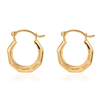 14K Yellow Gold Hoop Earrings 0.38 Grams