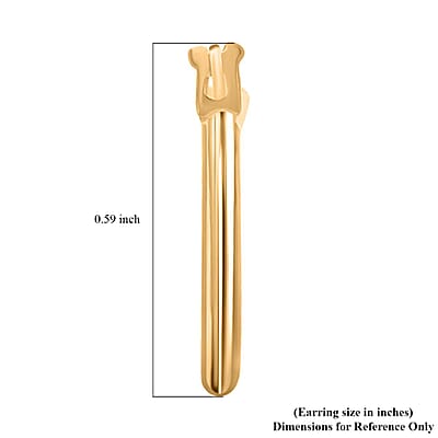 14K Yellow Gold Hoop Earrings 0.38 Grams