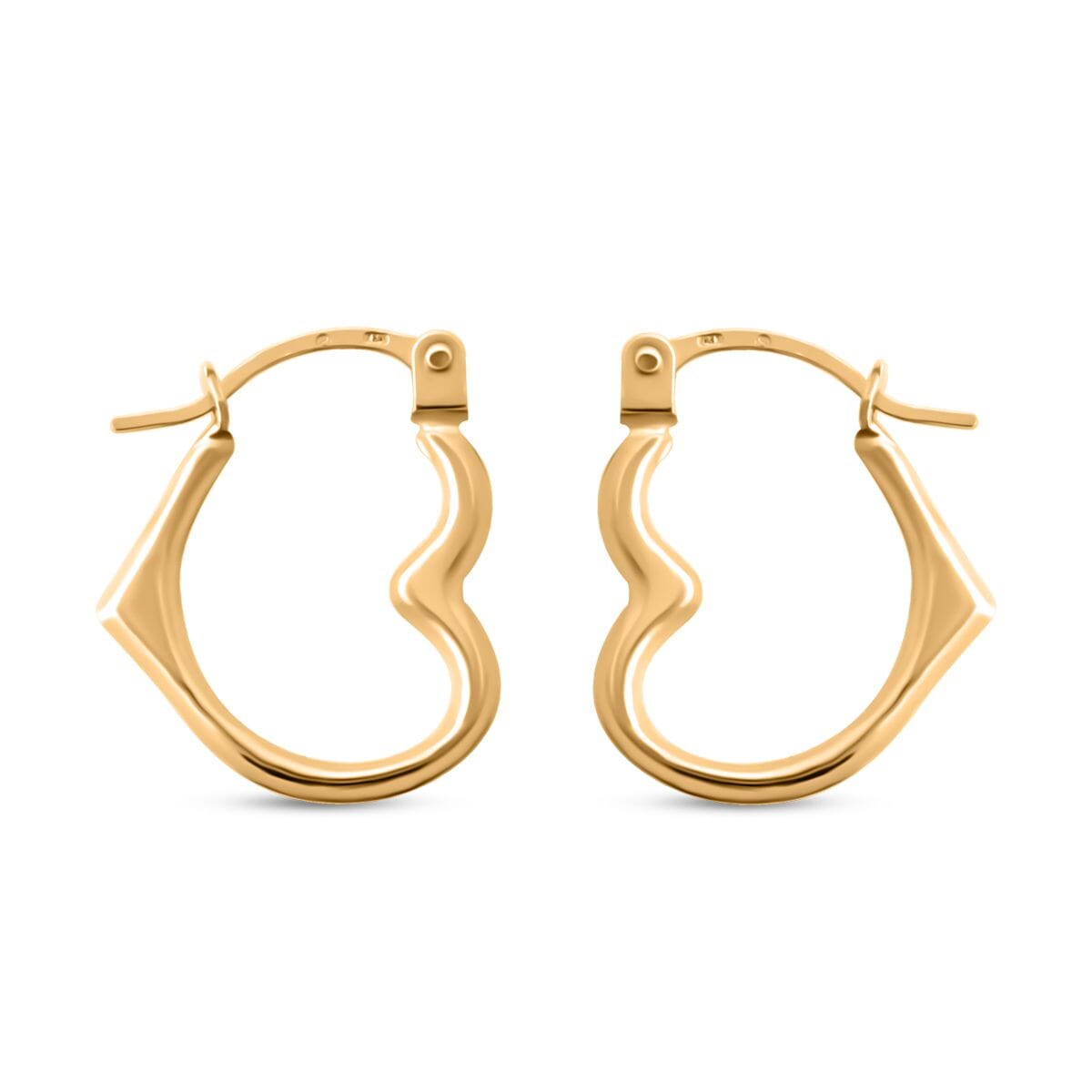 14K Yellow Gold Hoop Earrings 0.32 Grams image number 0