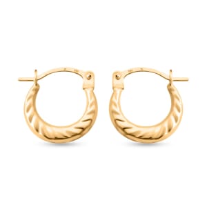 14K Yellow Gold Hoop Earrings 0.35 Grams