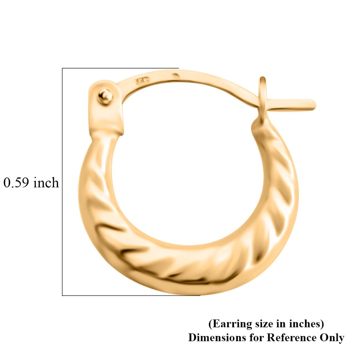 14K Yellow Gold Hoop Earrings 0.35 Grams image number 4