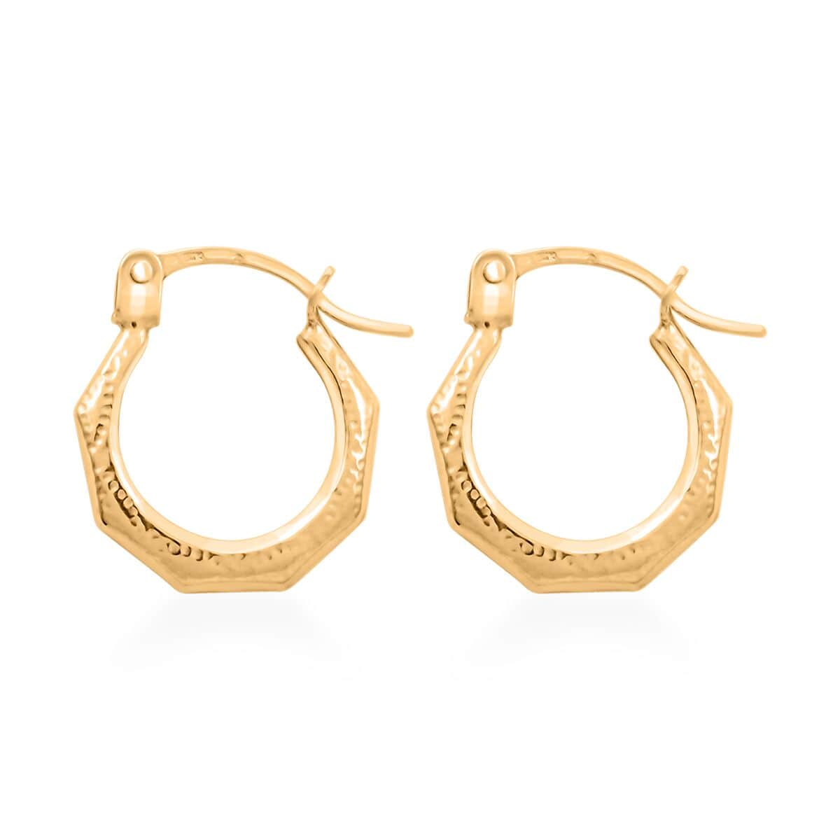 14K Yellow Gold Hoop Earrings (0.35 g) image number 3