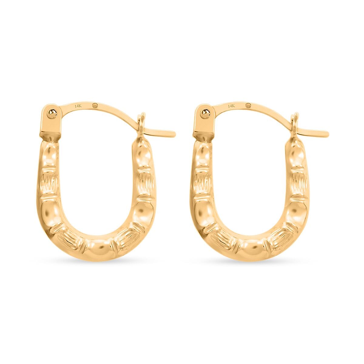 14K Yellow Gold Hoop Earrings 0.34 Grams image number 3