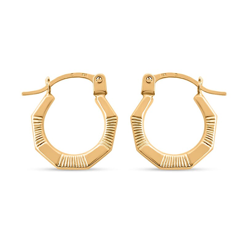 14K Yellow Gold Hoop Earrings 0.30 Grams