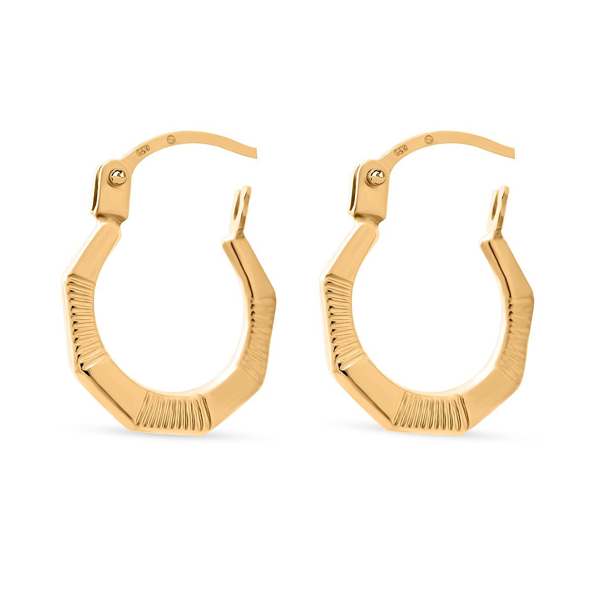 14K Yellow Gold Hoop Earrings 0.30 Grams