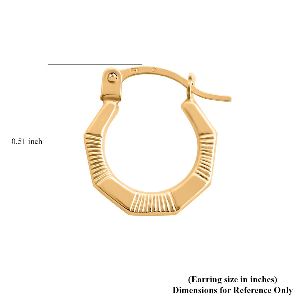 14K Yellow Gold Hoop Earrings 0.30 Grams